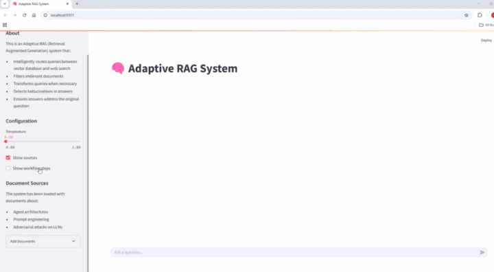 Adaptive RAG System demo